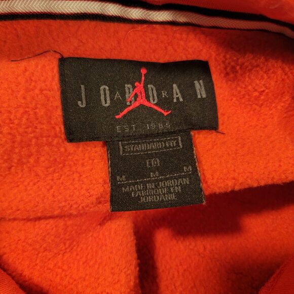 Nike Air Jordan DNA Pullover Fleece Hoodie Orange Size M CV2784-673 - Picture 3 of 10